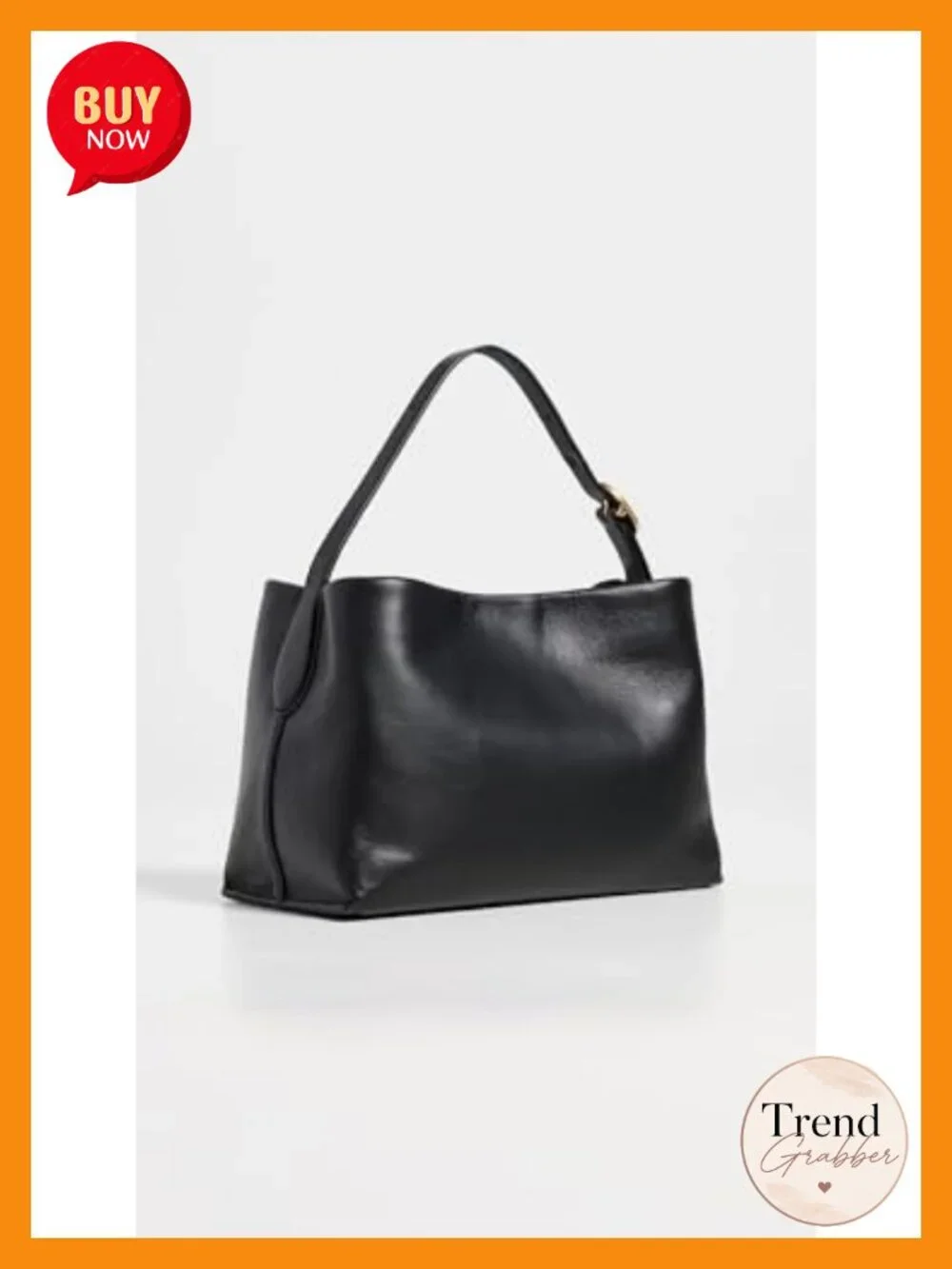 Leather Small Hobo Bag Structured Base Adjustable Strap Everyday Wear